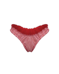 SOU RUFFLE BRAZILIAN BOTTOM — RED GINGHAM