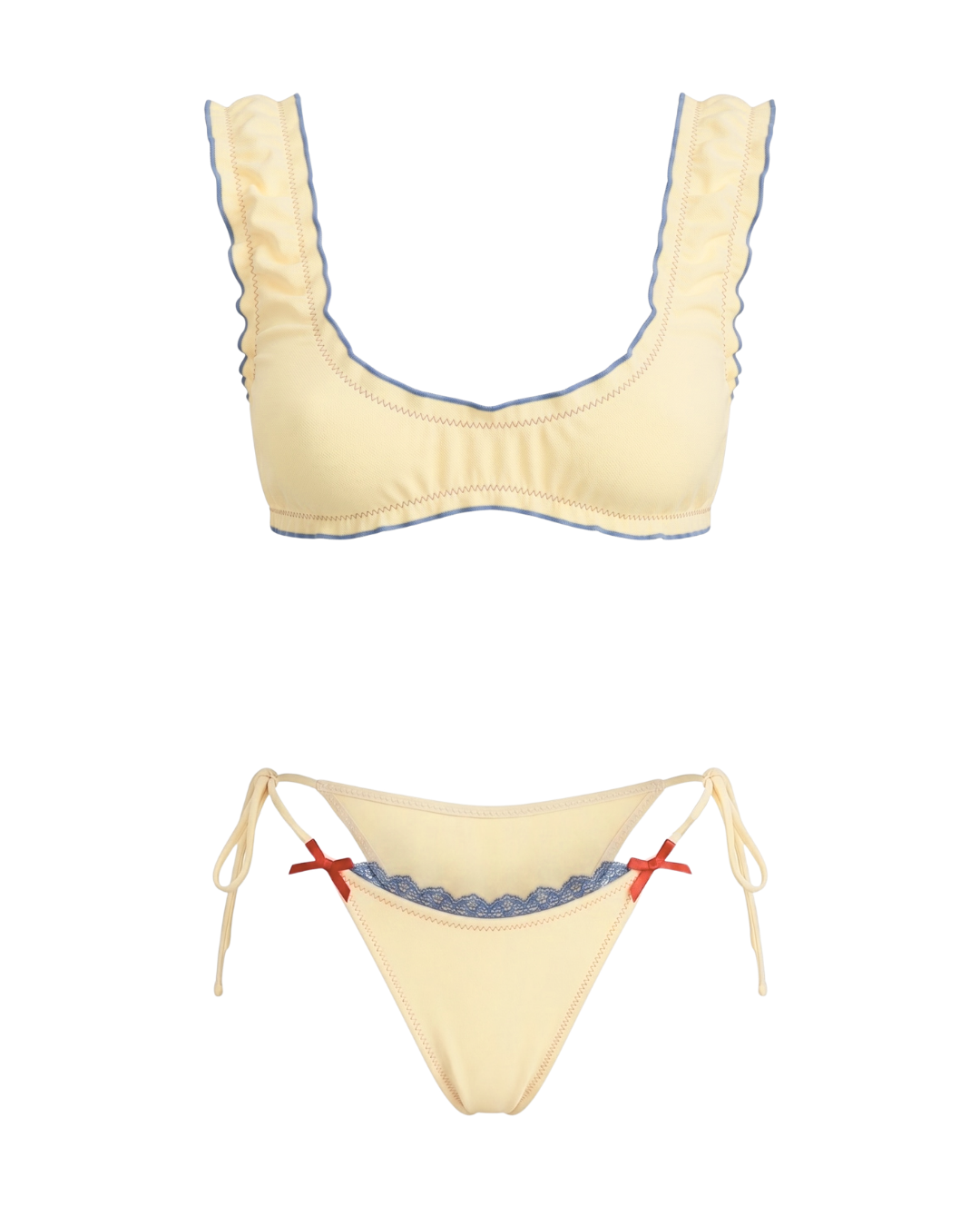 SOU RUFFLE SET — BUTTER