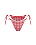 SOU LACE TIE SIDE BOTTOM — RED GINGHAM