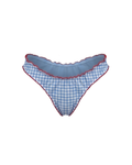 SOU RUFFLE BRAZILIAN BOTTOM — BLUE GINGHAM